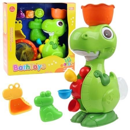 Dinozaur z młynkiem do kąpieli 8el Leantoys - zabawka