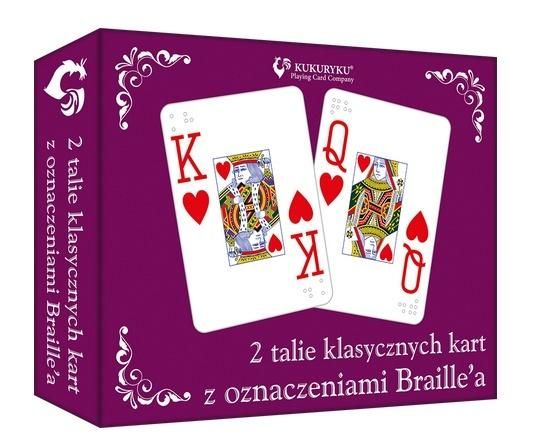 Karty klasyczne ze znakami Braille'a Kukuryku - gra