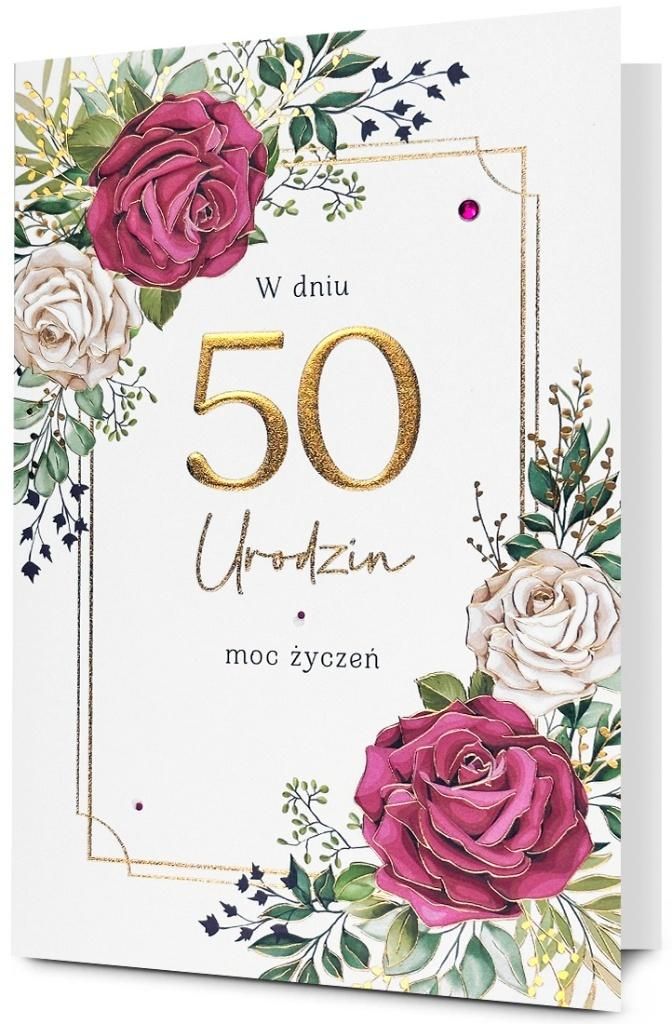 Karnet Urodziny 50 - artykuł papierniczy