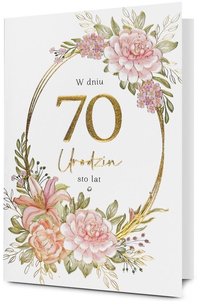 Karnet Urodziny 70 - artykuł papierniczy