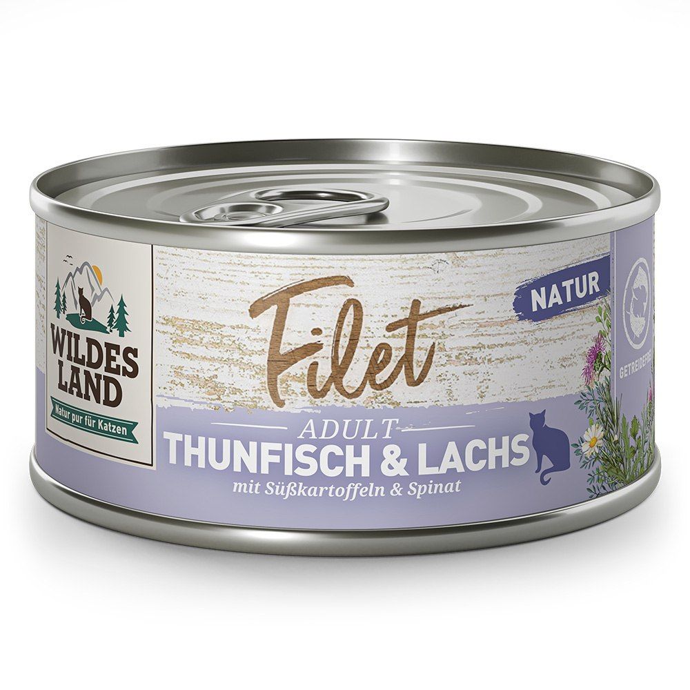 Wildes Land Cat Thunfisch Lachs Filet - filety z tuńczyka i łososia 80 g - karma dla zwierząt