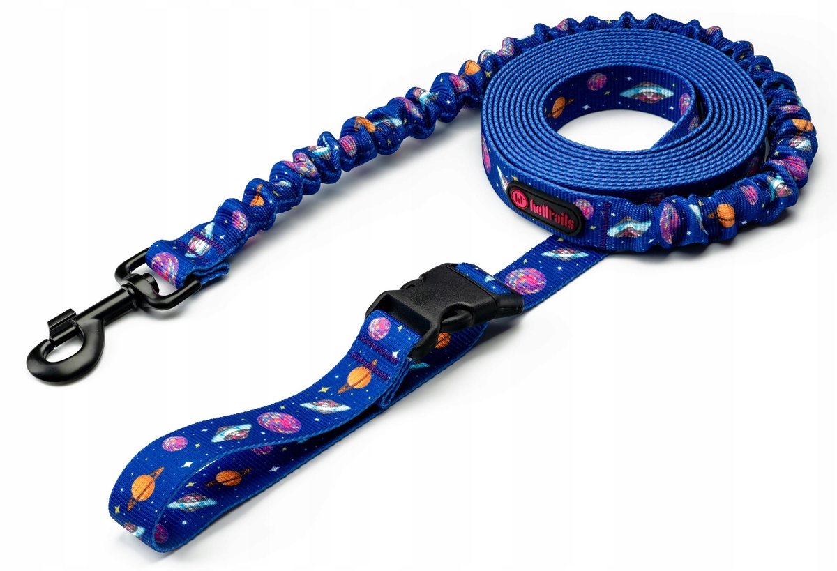 Smycz dla Psa z Amortyzatorem Pas Biodrowy NO ABSORB 2.4 - 4M Cosmic Bloom