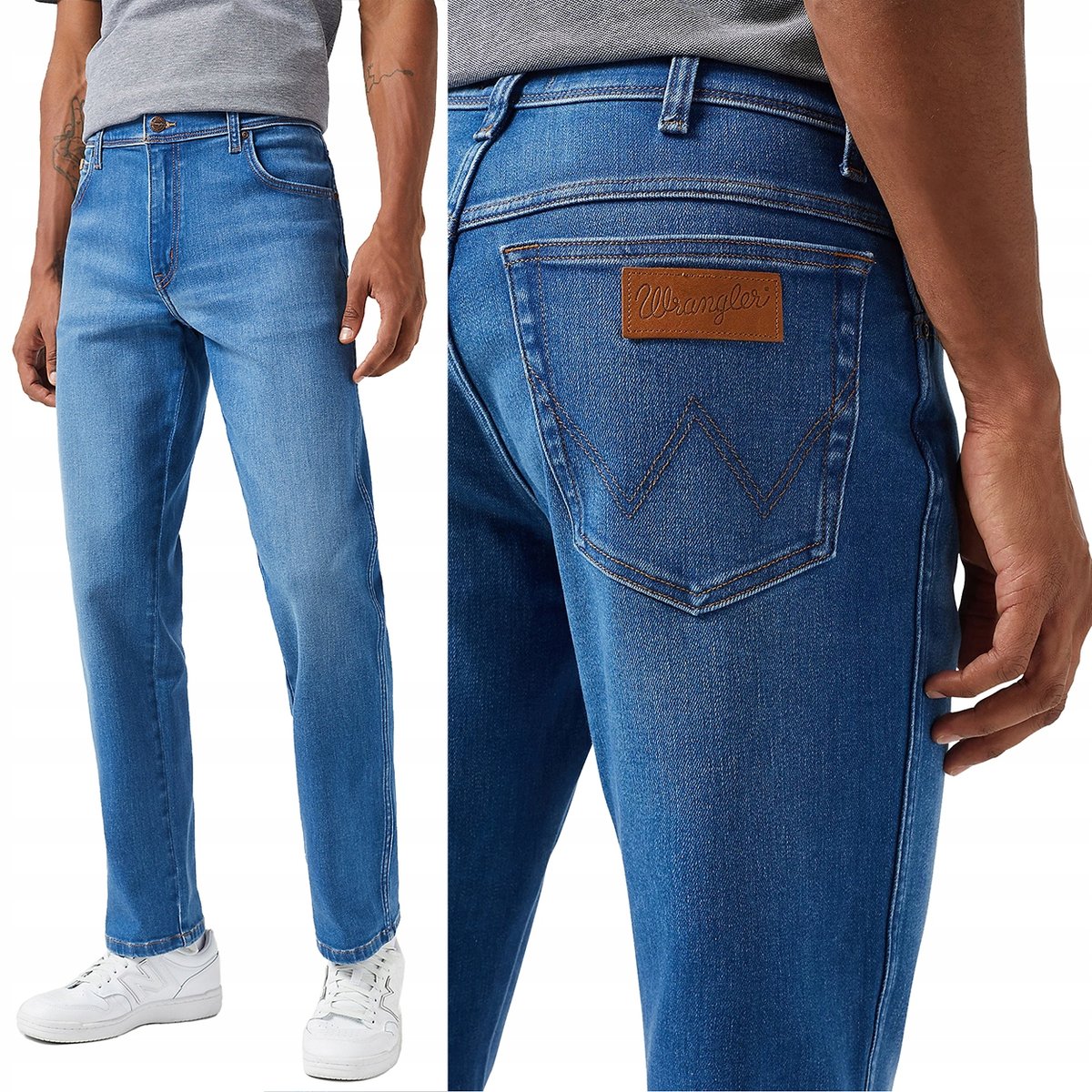 Wrangler TEXAS Rustic FREE TO STRETCH wygodne spodnie jeansowe W40 L34