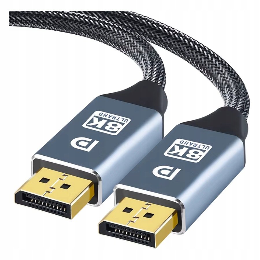 Kabel DisplayPort DP 1.4 8K 60Hz, 4K 144Hz, 2K 240Hz, 3 metry