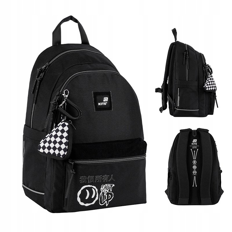 PLECAK SZKOLNY MŁODZIEŻOWY CZARNY KITE