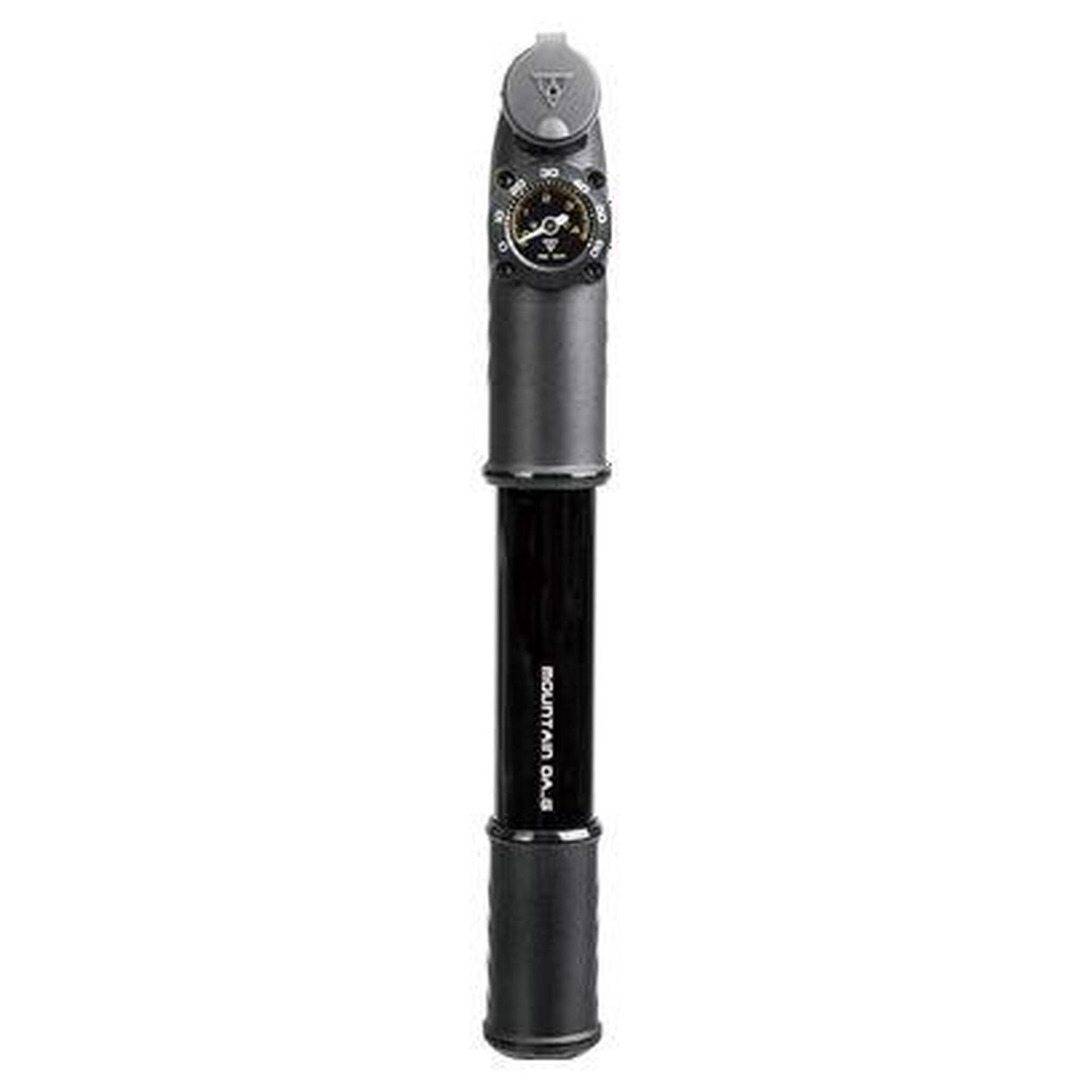 Topeak Mountain DA_G 15700107 mini pompka rowerowa, 4 bar, podwójny manometr, ręczna pompka aluminiowa (TMDA-1G)