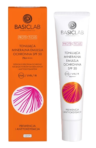 BasicLab Protecticus Tonująca Mineralna Emulsja Ochronna SPF50 PA++++ 40ml