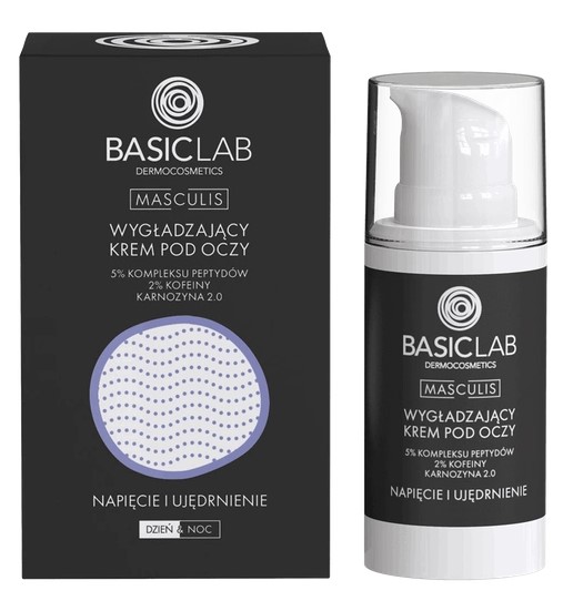BasicLab Masculis Wygładzający Krem pod Oczy dla Mężczyzn 15ml