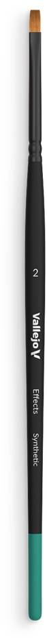 Vallejo B04002 - Effects - Flat Rectangular Brush - Synthetic 2