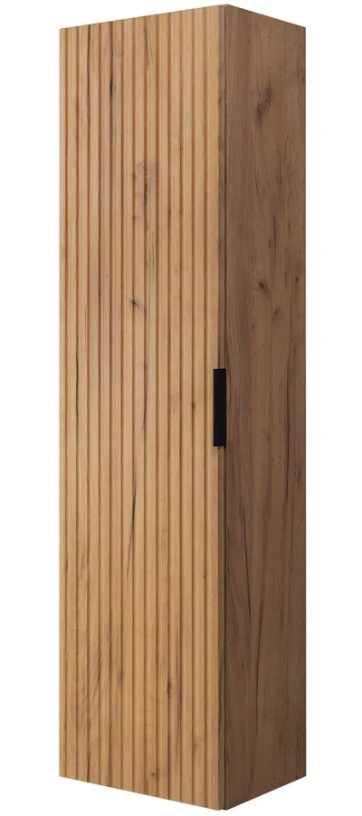 Wiszący ryflowany słupek do łazienki dąb craft złoty B2-D99