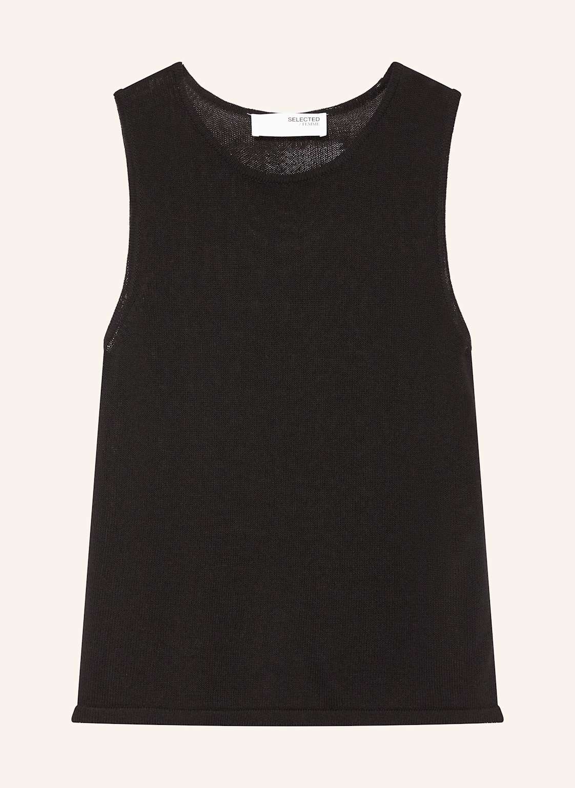 Selected Femme Top Z Dzianiny schwarz