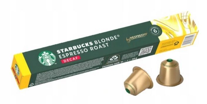 Strabucks Blonde Decaf Nespresso kapsułki 10 szt. bezkofeinowe
