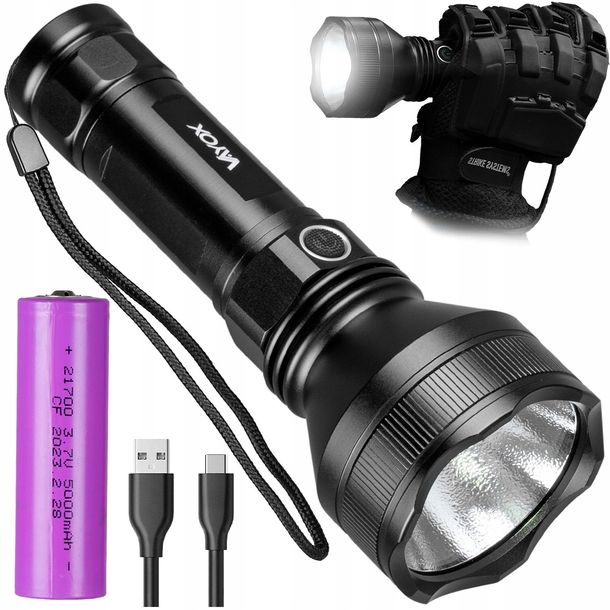 Vayox Latarka Taktyczna Led Akumulatorowa 21700 Lampa Usb-c 1900lm Edc Pro