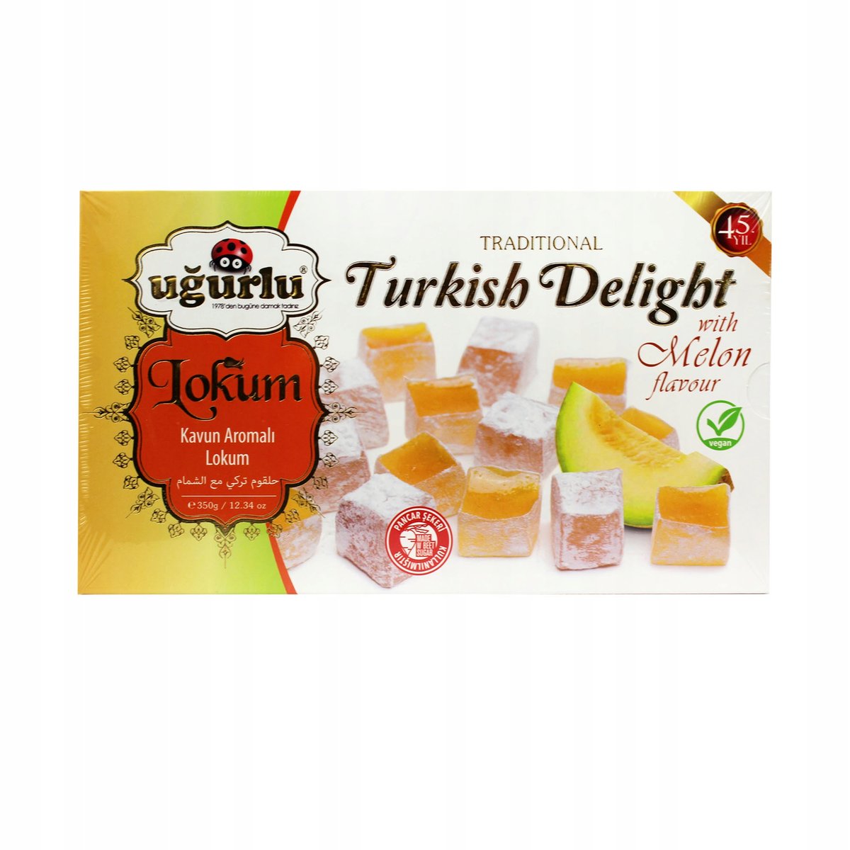 LOKUM TURECKIE SMAK MELONA GALARETKI RACHATŁUKUM 350 G Ugurlu VEGAN