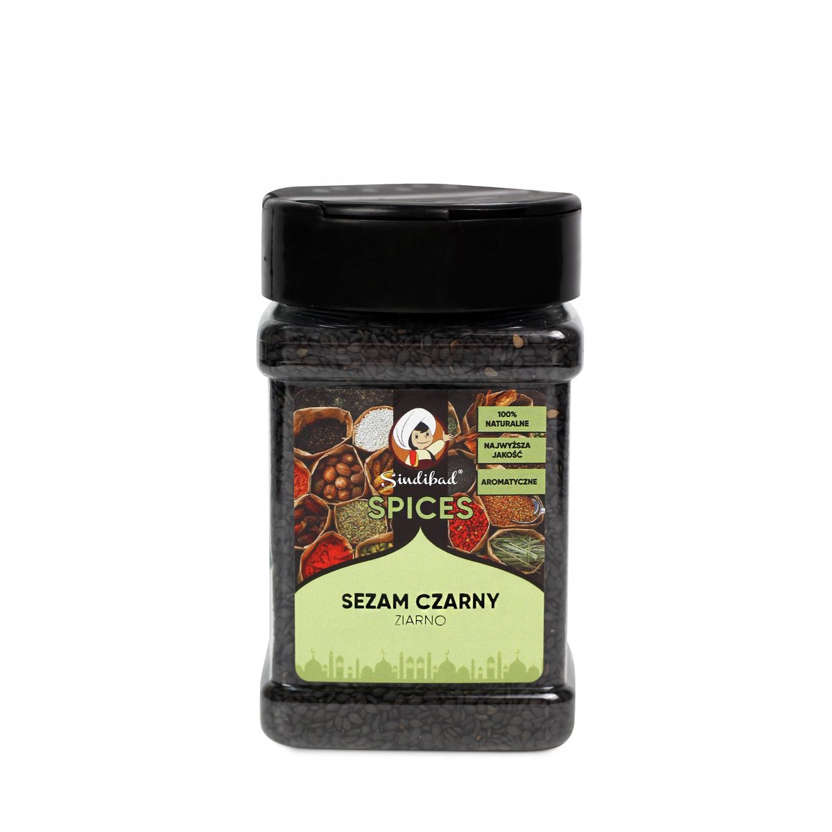 SEZAM CZARNY ZIARNO160 g Sindibad 100% JAKOŚCI