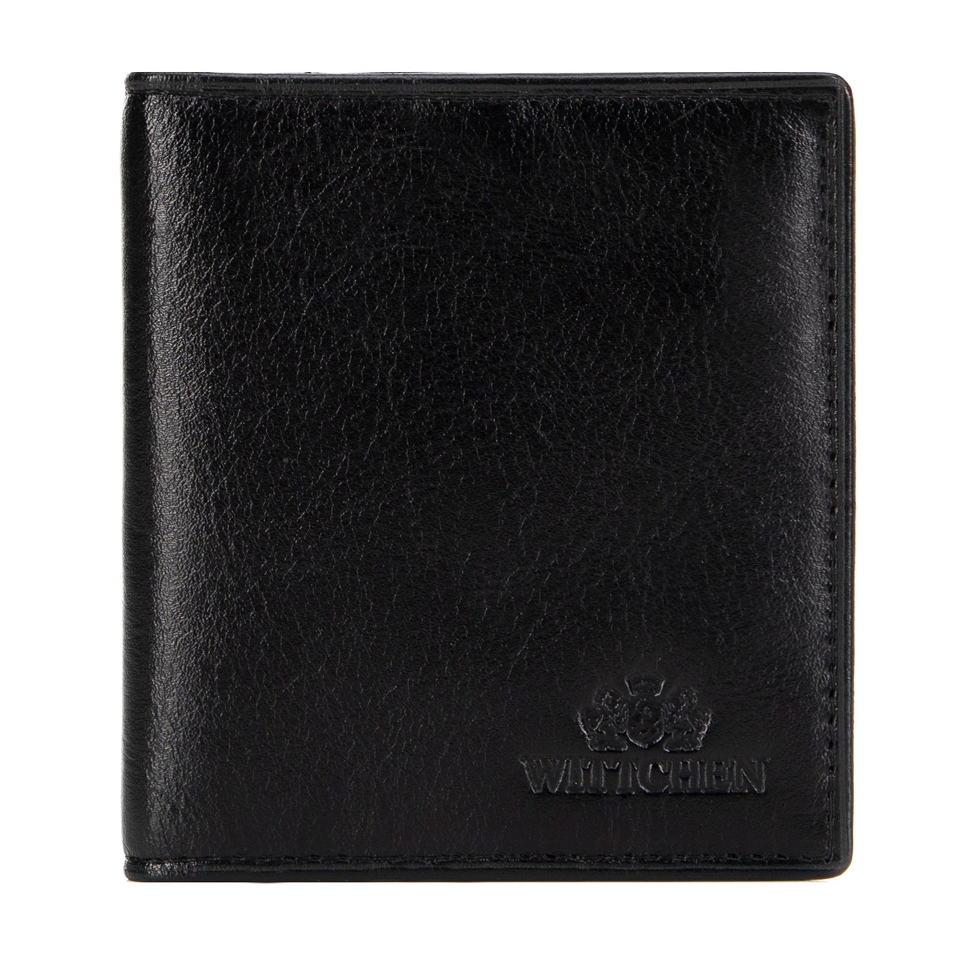 Etui na karty skórzane klasyczne małe czarne