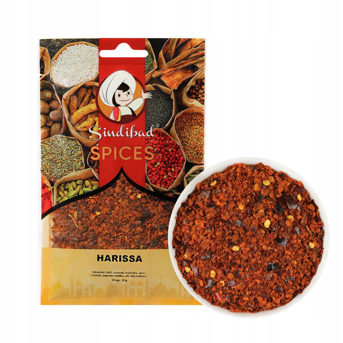 PRZYPRAWA HARISSA W PROSZKU OSTRA 50g Sindibad
