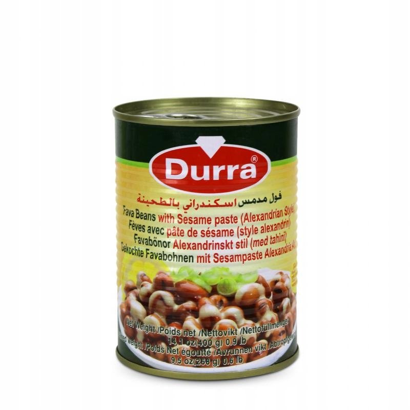 BÓB FOUL GOTOWANY ALEXANDRIAN Z PASTĄ TAHINI 400 G DURRA