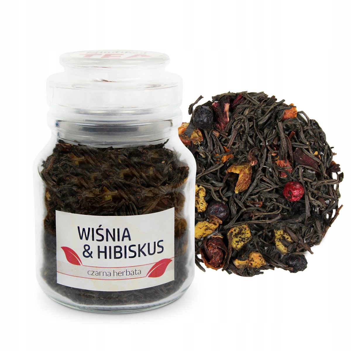 HERBATA CZARNA LIŚCIASTA AROMATYZOWANA WIŚNIA & HIBISKUS 40g SINDIBAD