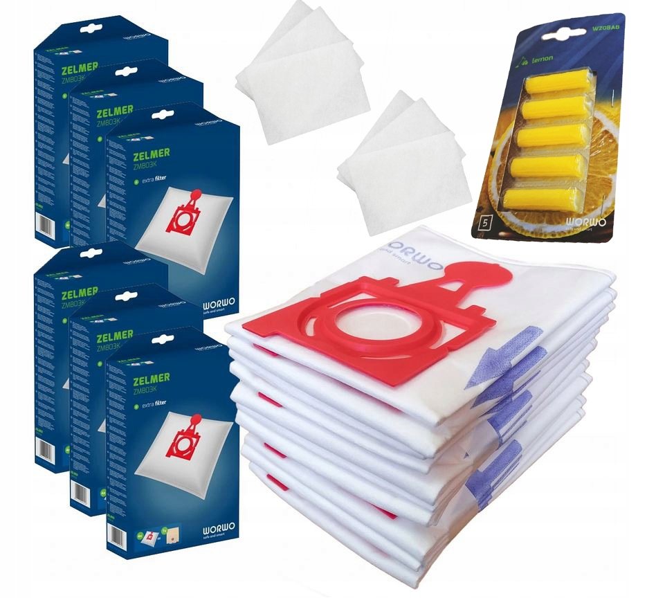 24x WORKI DO ODKURZACZA ZELMER JUPITER + ZAPACH ZMB03K
