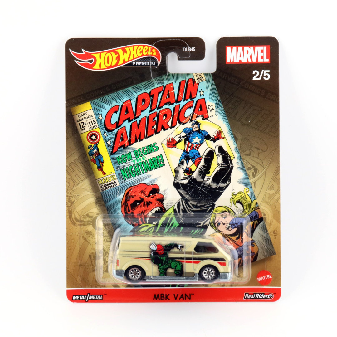 HOT WHEELS Premium Marvel MBK VAN Red Skull Capitan America GJR20