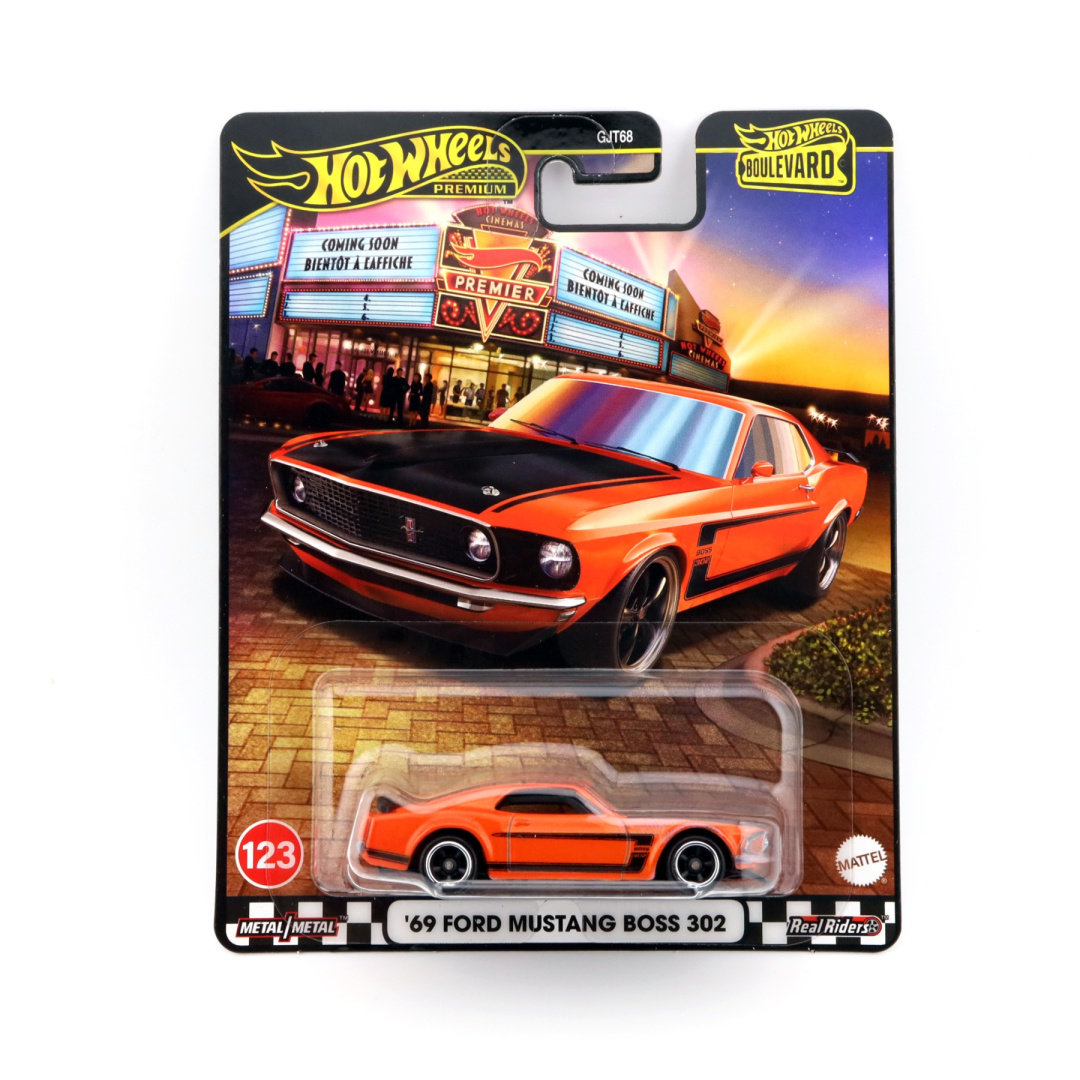 HOT WHEELS Premium '69 Ford Mustang BOSS 302 Boulevard #123