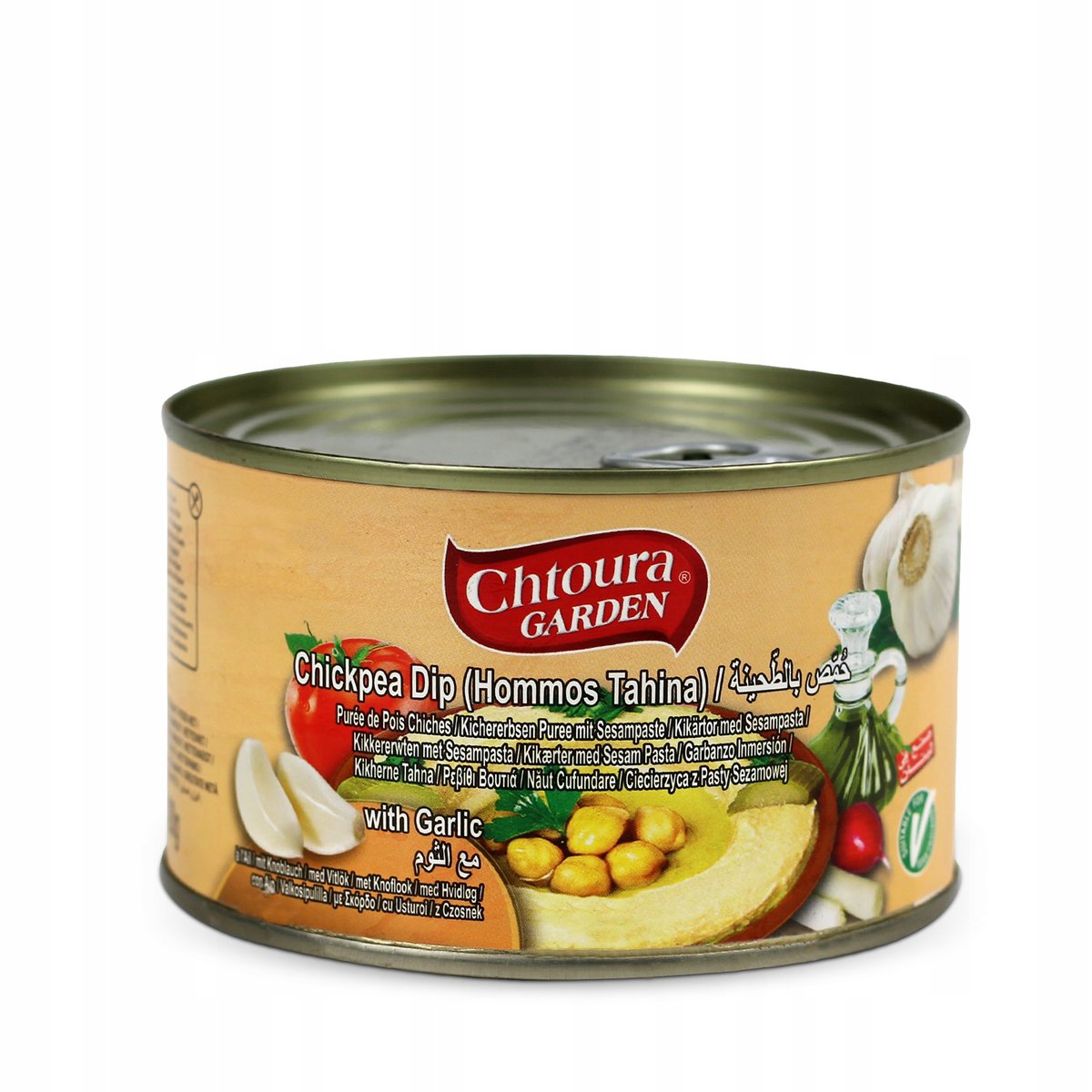 HUMMUS Z PASTĄ TAHINI I CZOSNKIEM 420g CHTOURA