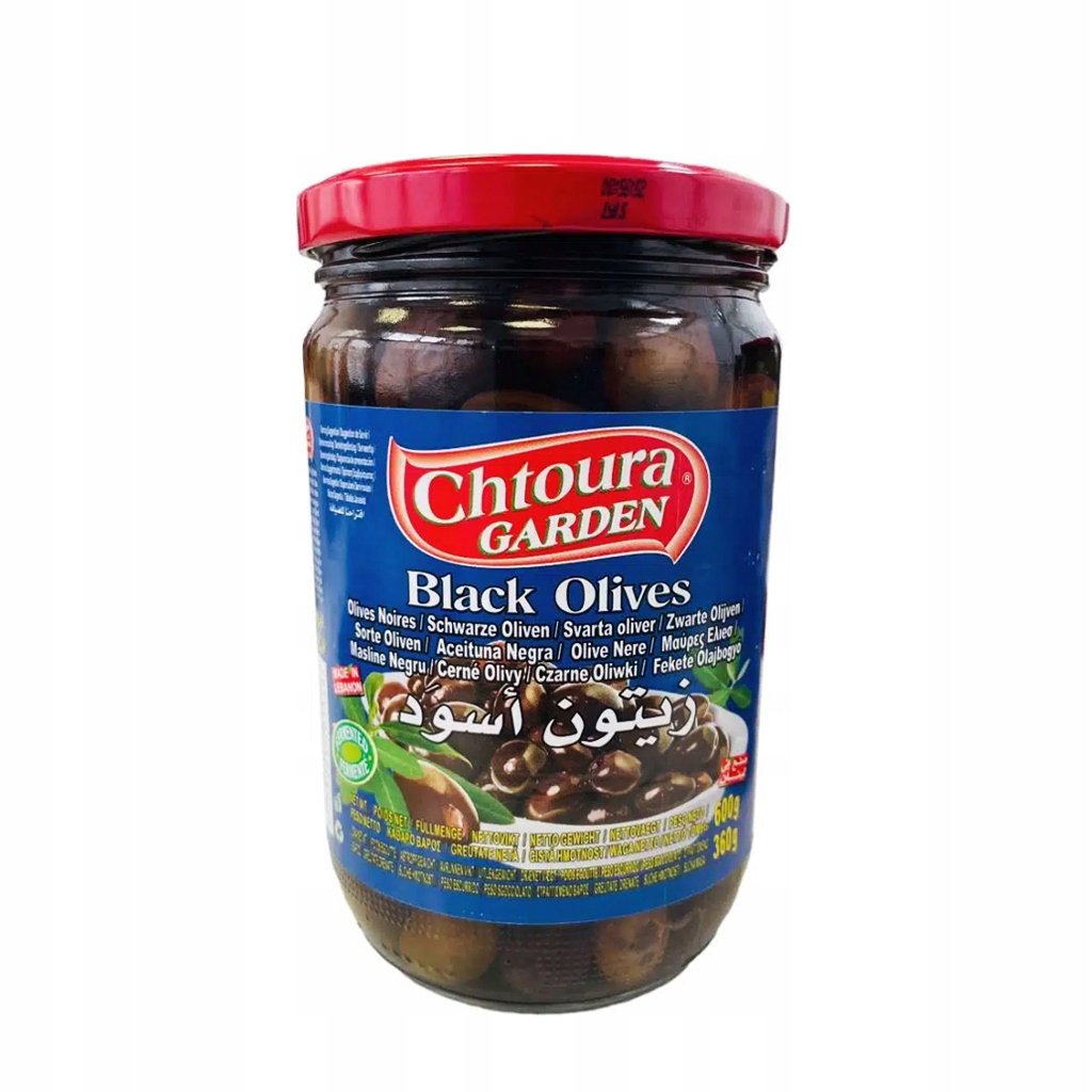 OLIWKI CZARNE LIBAŃSKIE Z PESTKĄ 600 G Chtoura