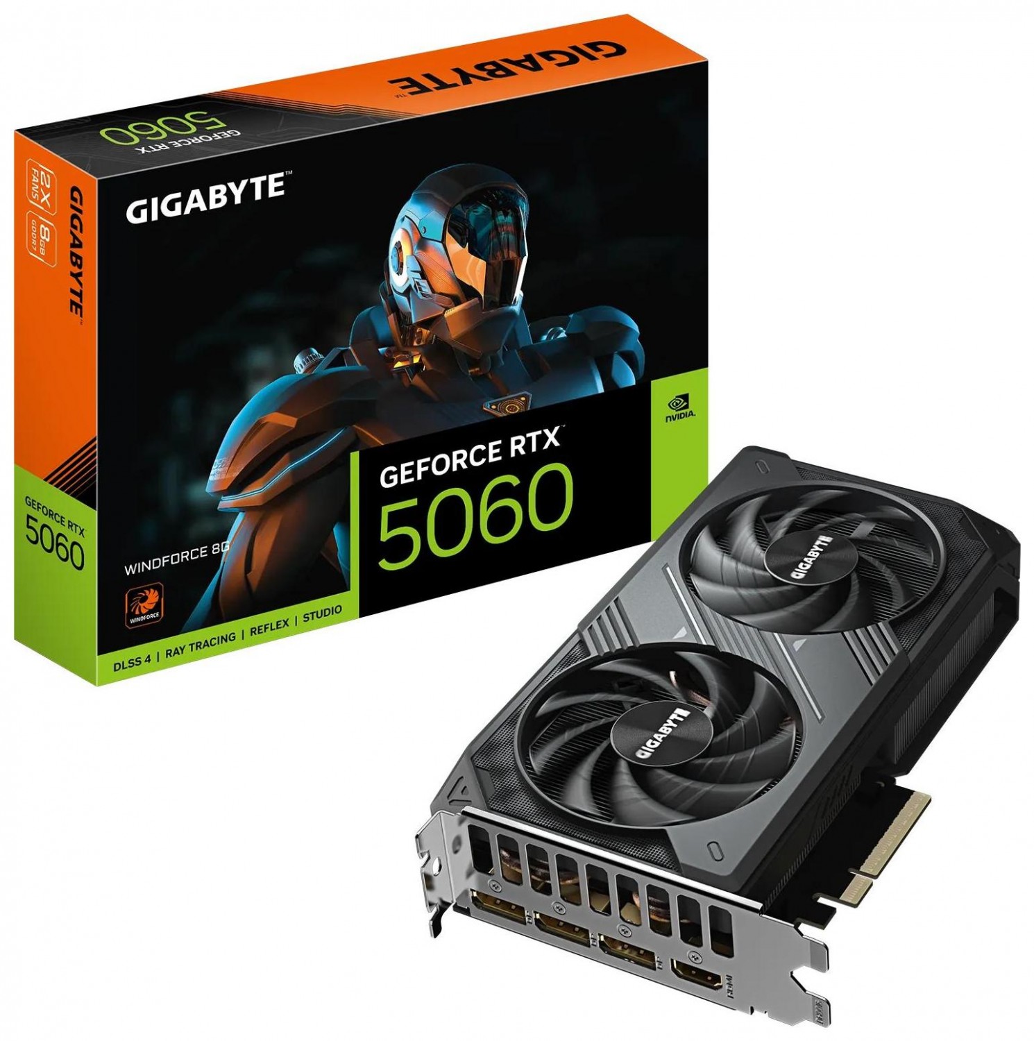 Gigabyte GeForce RTX 5060 WINDFORCE 8GB DLSS 4 GV-N5060WF2-8GD