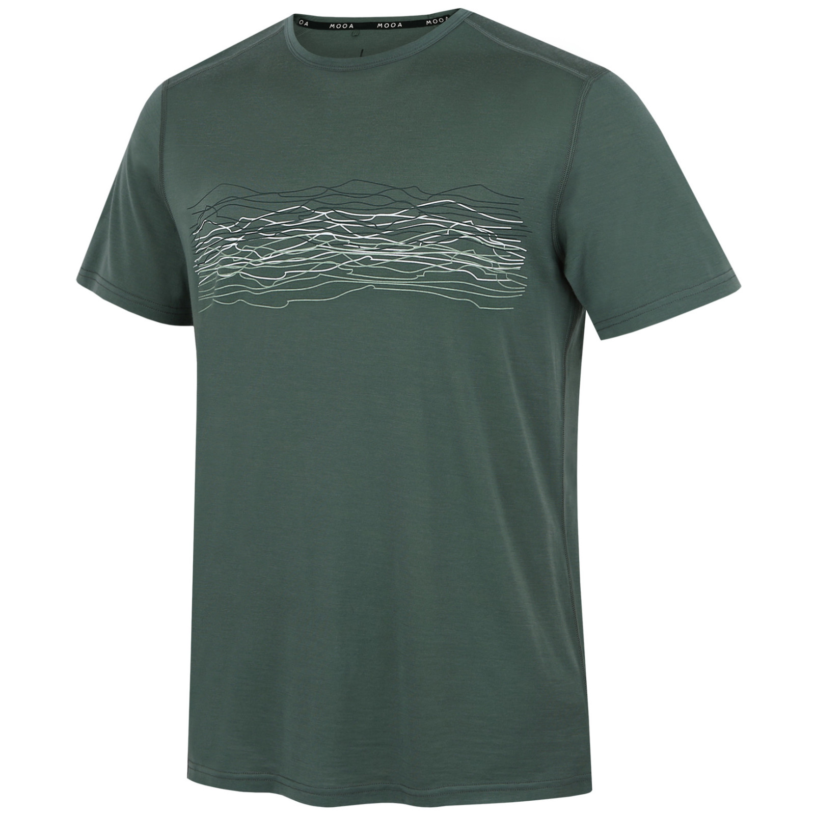 Koszulka męska MOOA Merino Lyolite Waves 150 Short Rozmiar: M / Kolor: zielony
