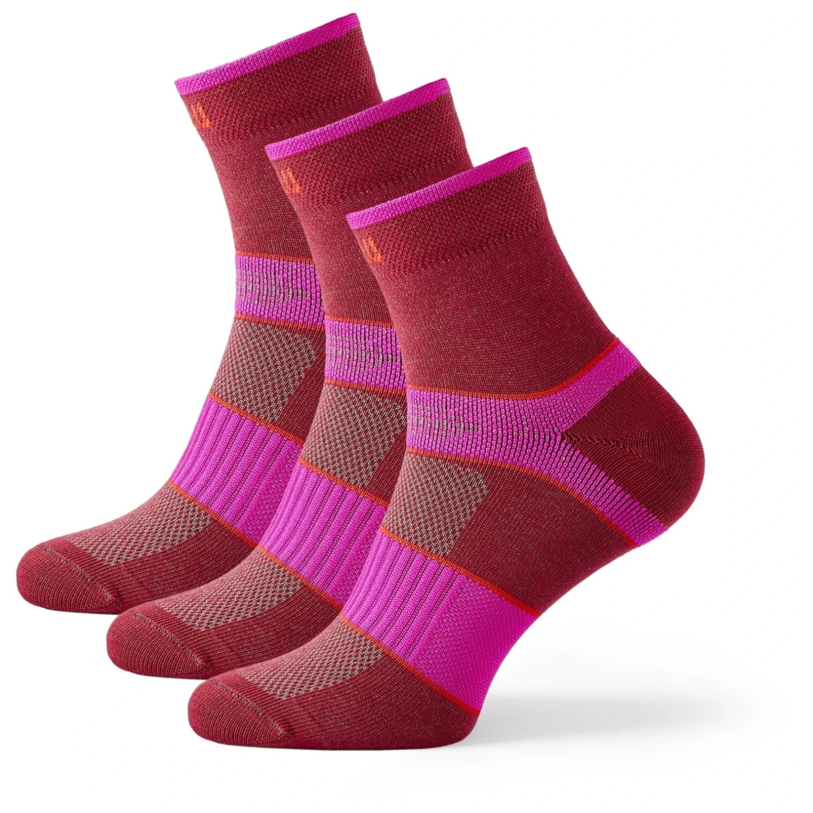 Skarpetki Zulu Sport 3-pack Rozmiar skarpet: 35-38 / Kolor: czerwony/różowy