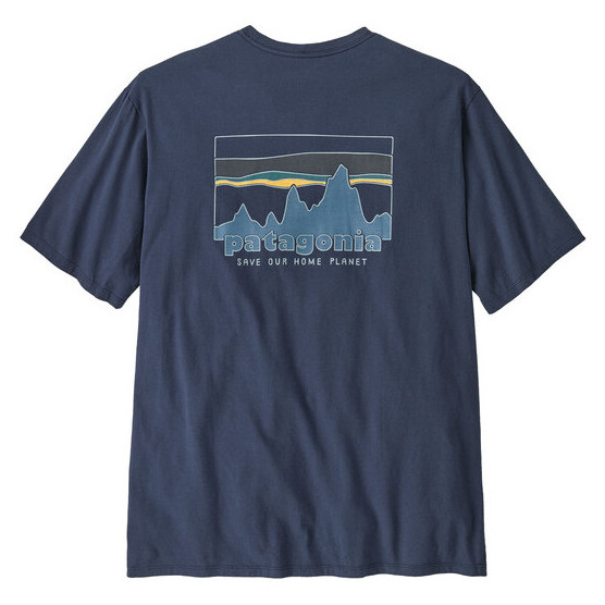 Koszulka męska Patagonia M's '73 Skyline Organic T-Shirt Rozmiar: XL / Kolor: ciemnoniebieski