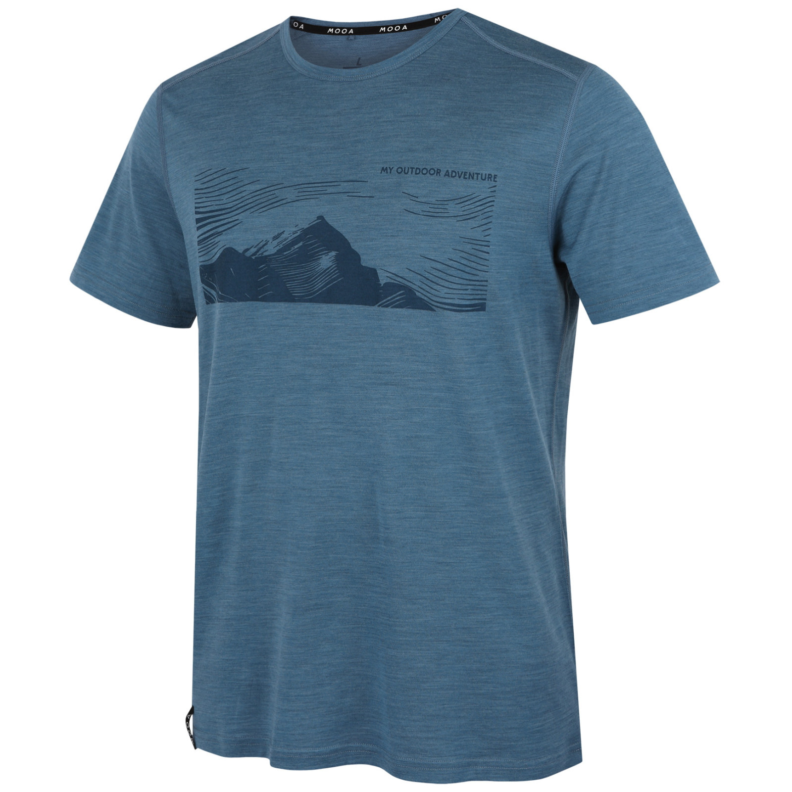 Koszulka męska MOOA Merino Lyolite Highlander 150 Short Rozmiar: XL / Kolor: niebieski