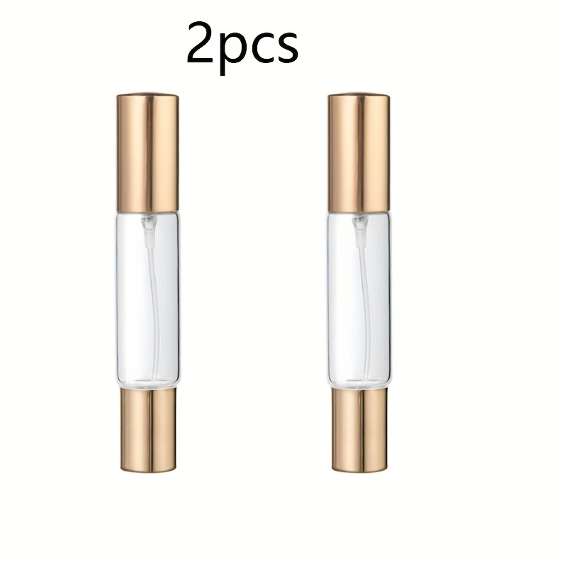 TEMU 2 szt. 10 ml butelki z rozpylaczem perfum dwufunkcyjnym z rolkami - przezroczyste szkło, nadające się do ponownego napełniania i przenoszenia,