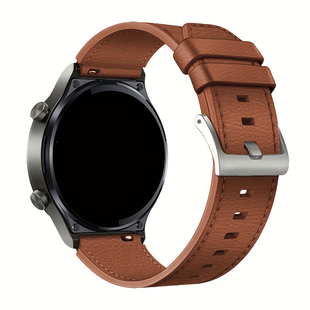 TEMU 22mm matowe wodoodporne syntetyczne skórzane paski do zegarków biznesowych dla Huawei Watch GT5/GT4/GT3 Pro/GT2 Pro/4/3 oraz dla Suunto