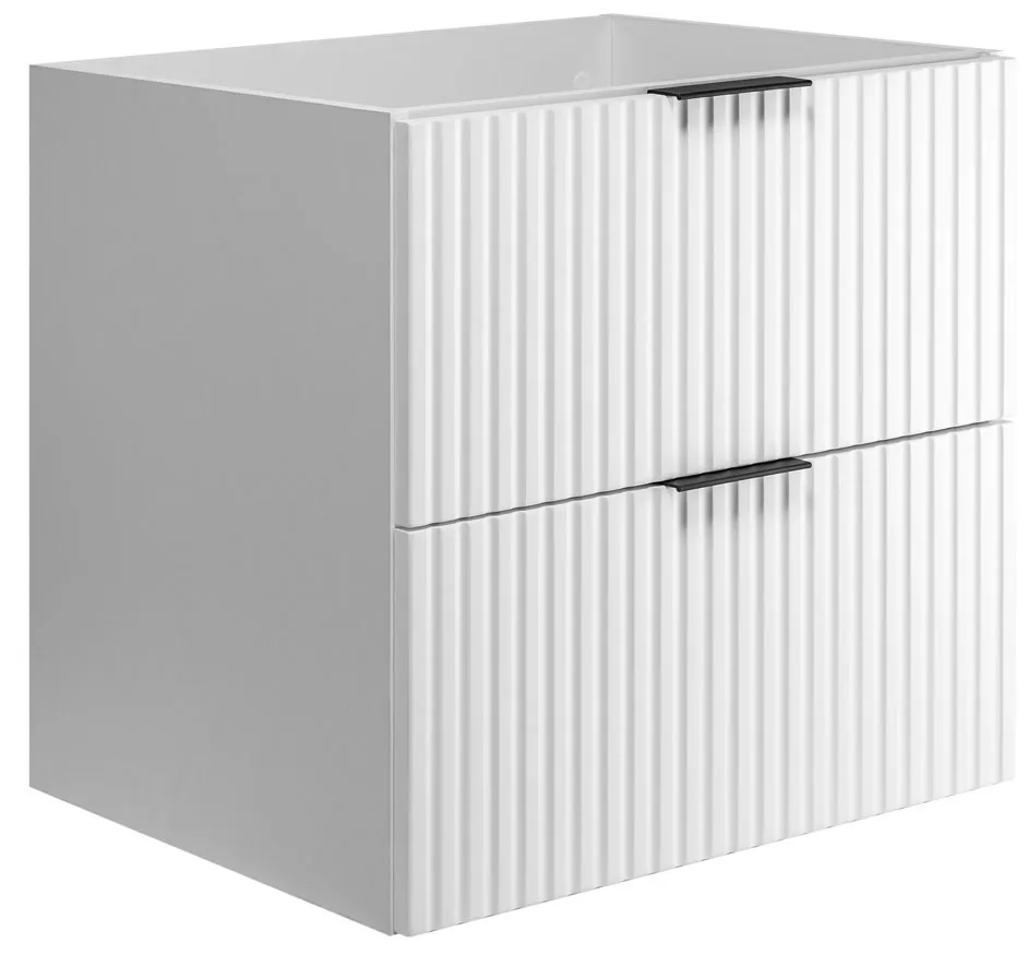 Wisząca biała szafka łazienkowa z szufladami 60 cm G5-D40