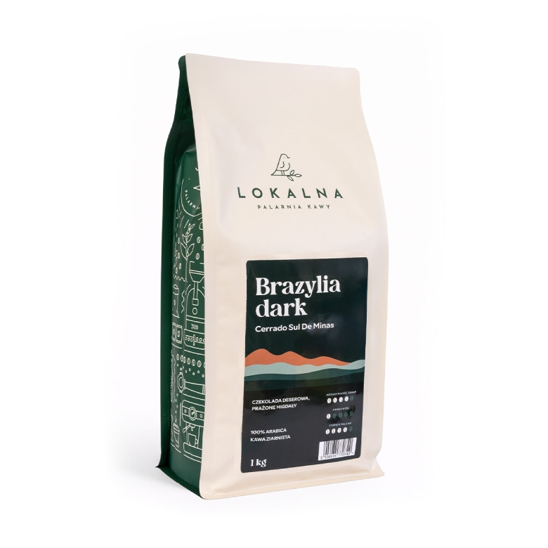 Kawa ziarnista Lokalna Palarnia Kawy Brazylia Dark 1kg