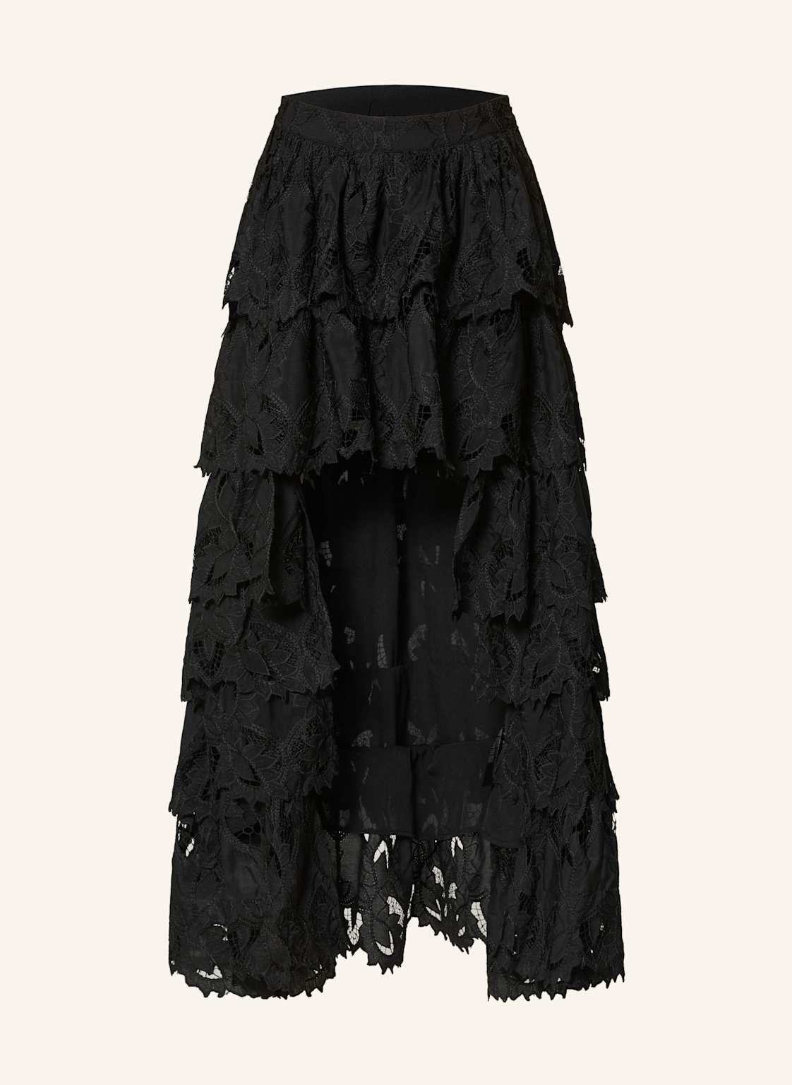 Allsaints Spódnica Cavarly Z Koronką schwarz