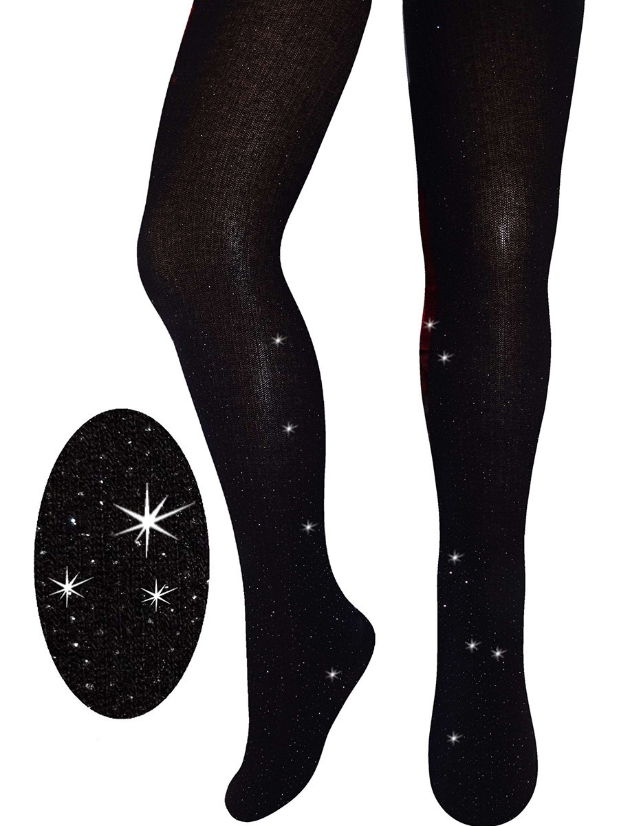 Dziewczęce rajstopki wiskozowe czarne Milusie r.152/158