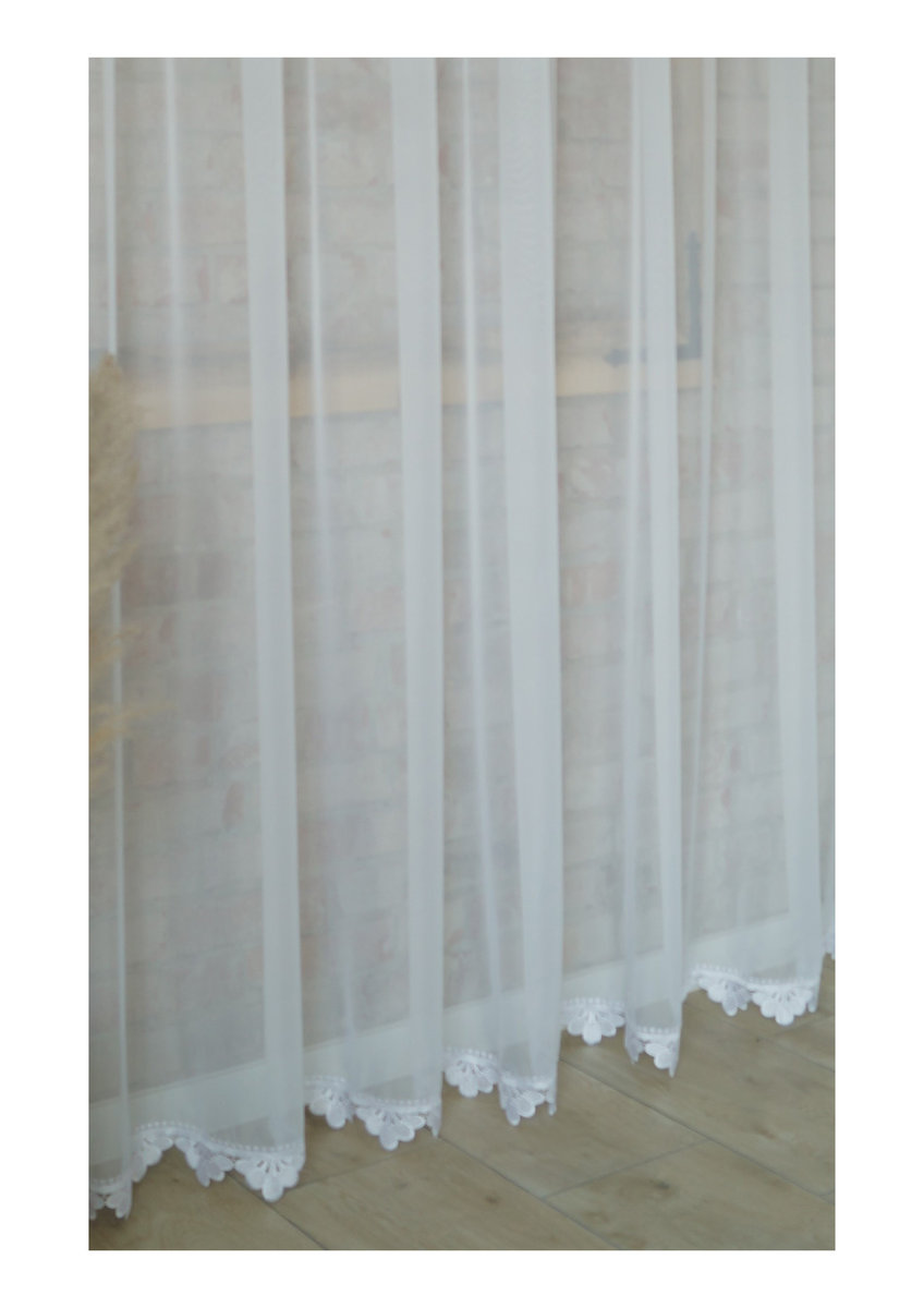 Firana 400x200 balkon, gipiura 8 cm dzwoneczek