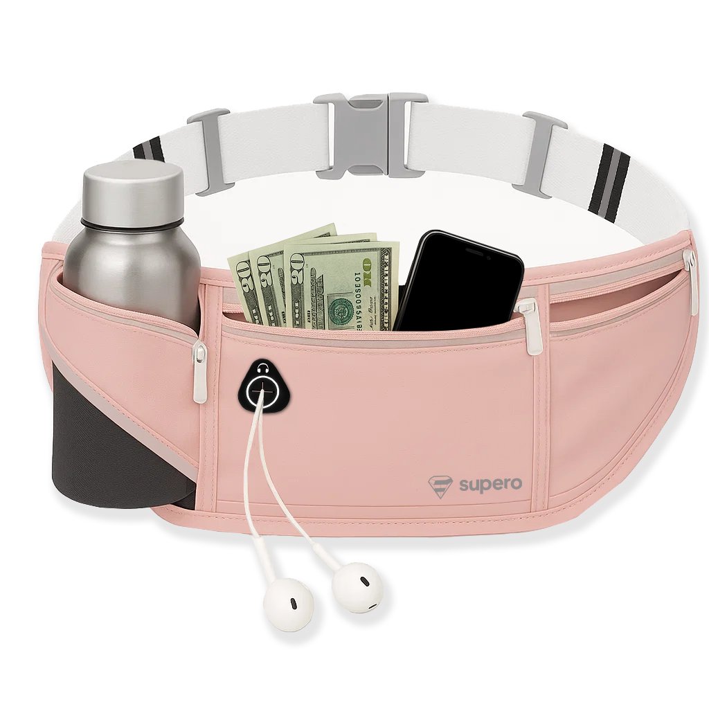 Pas do biegania Supero, Etui, Nerka, Saszetka, Kieszeń na Telefon, Bidon