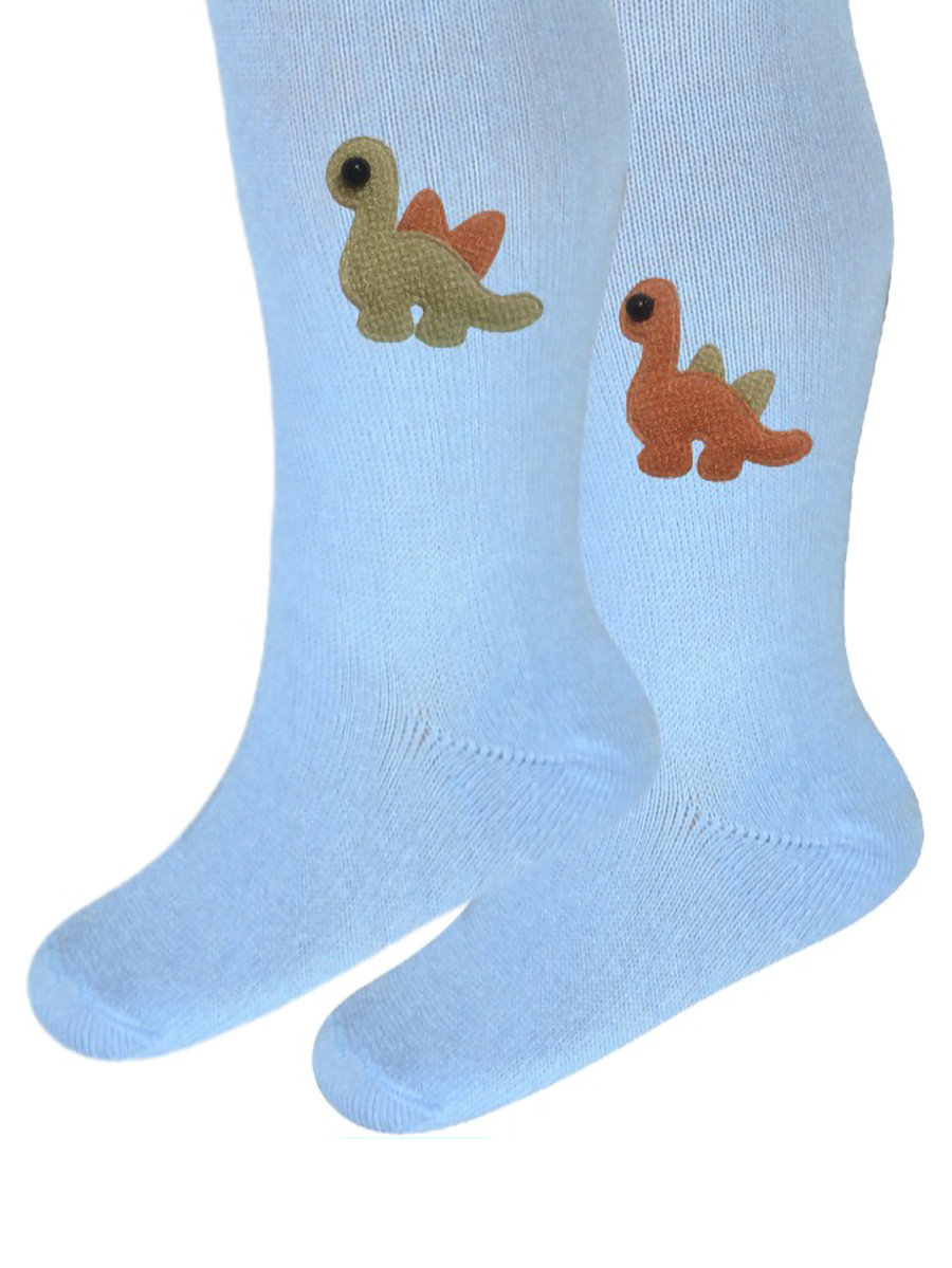 Chłopięce rajstopki z dinozaurami błękitne Milusie r.68/74