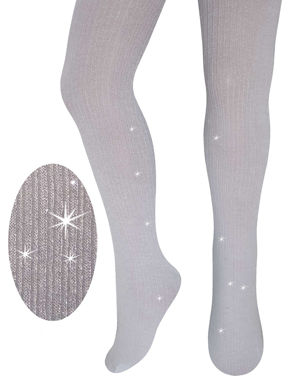 Dziewczęce rajstopki wiskozowe jasno szare Milusie r.152/158