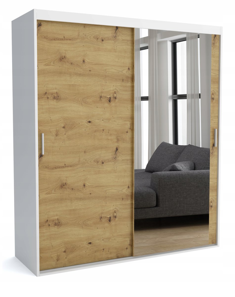 Szafa przesuwna Mat 4 na wymiar z lustrem 140 cm