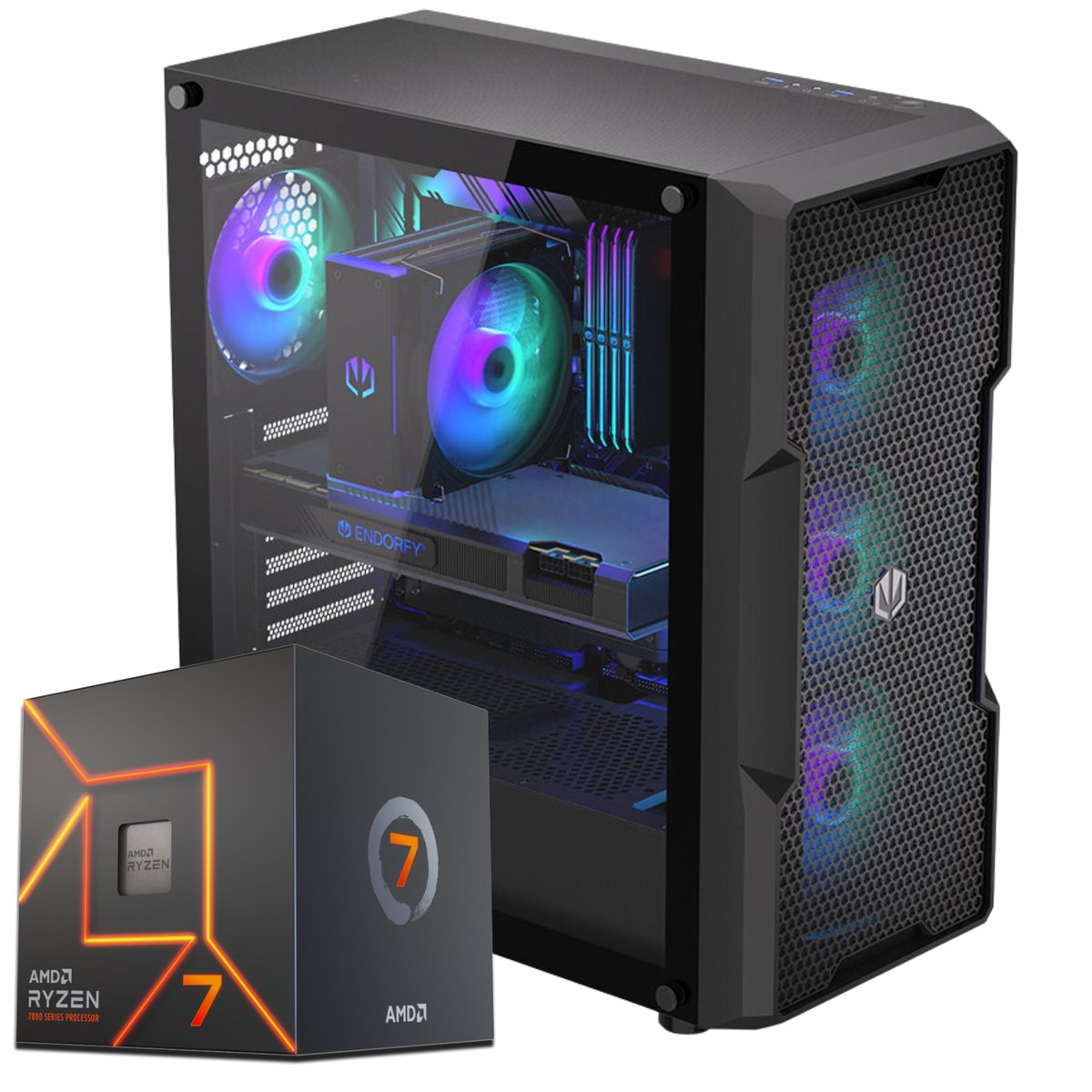 KOMPUTER GAMINGOWY RYZEN 7 7700 RX 7800 XT 32GB DDR5 2TB M2