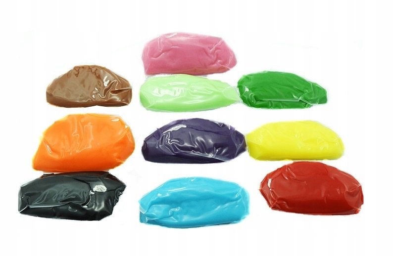 LUKIER PLASTYCZNY na tort MASA CUKROWA zestaw dekoracji cukrowych 10szt