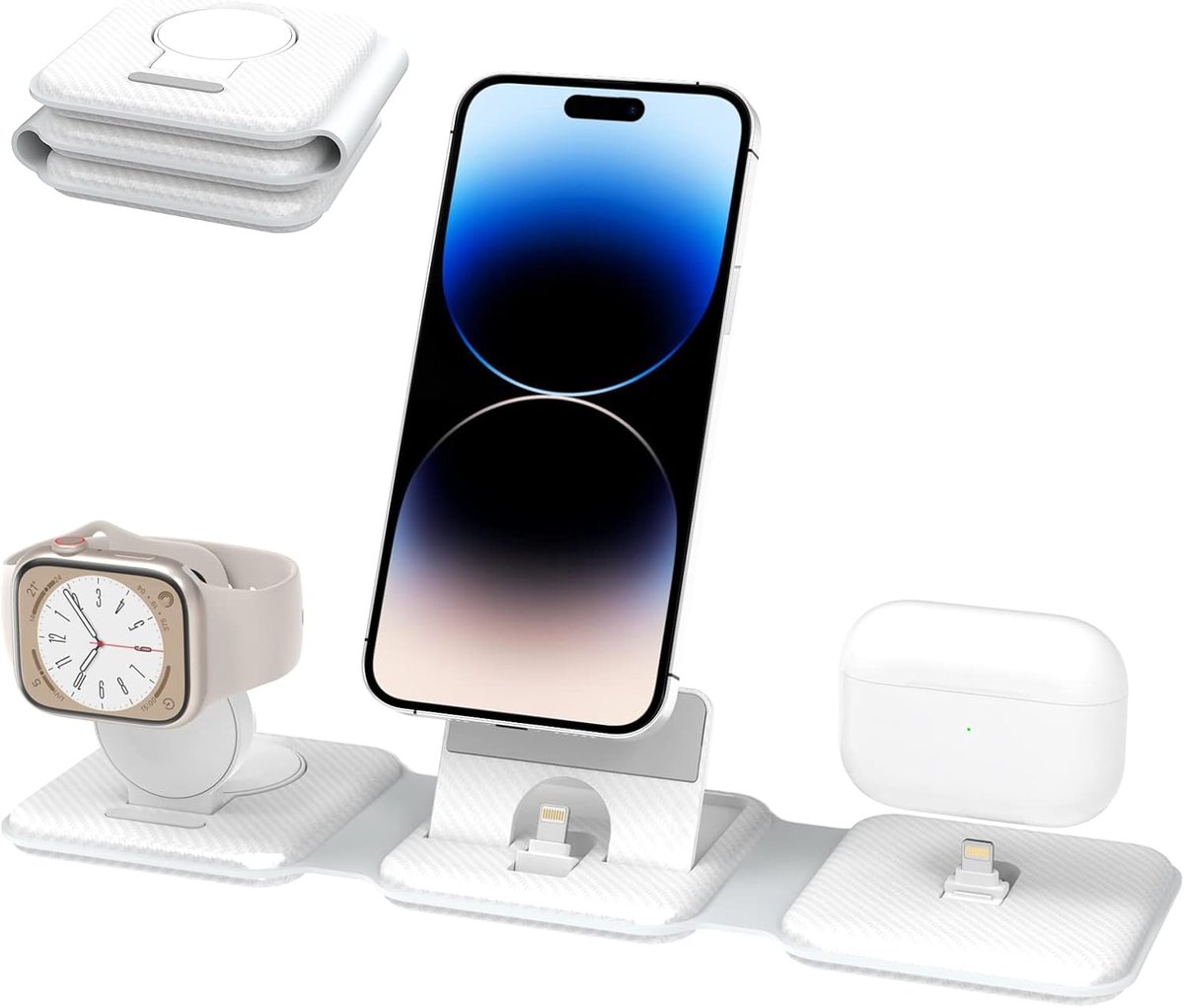 SPGUARD Ładowarka Indukcyjna 3W1 Składana iPhone