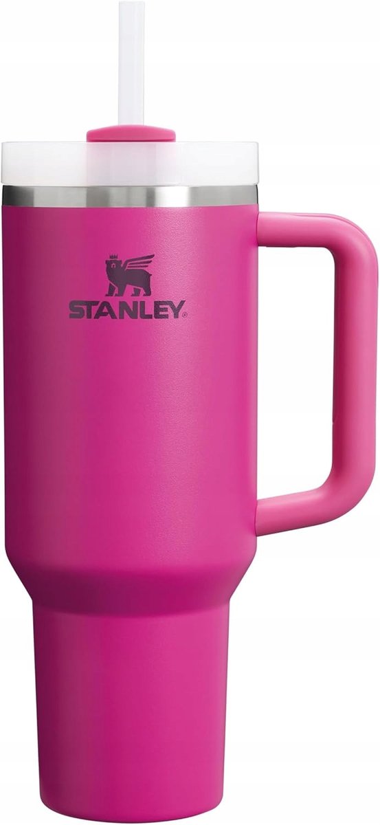 Kubek Stanley 1200Ml Z Słomką Pokrywką I Uchwytem Termiczny Fuksja