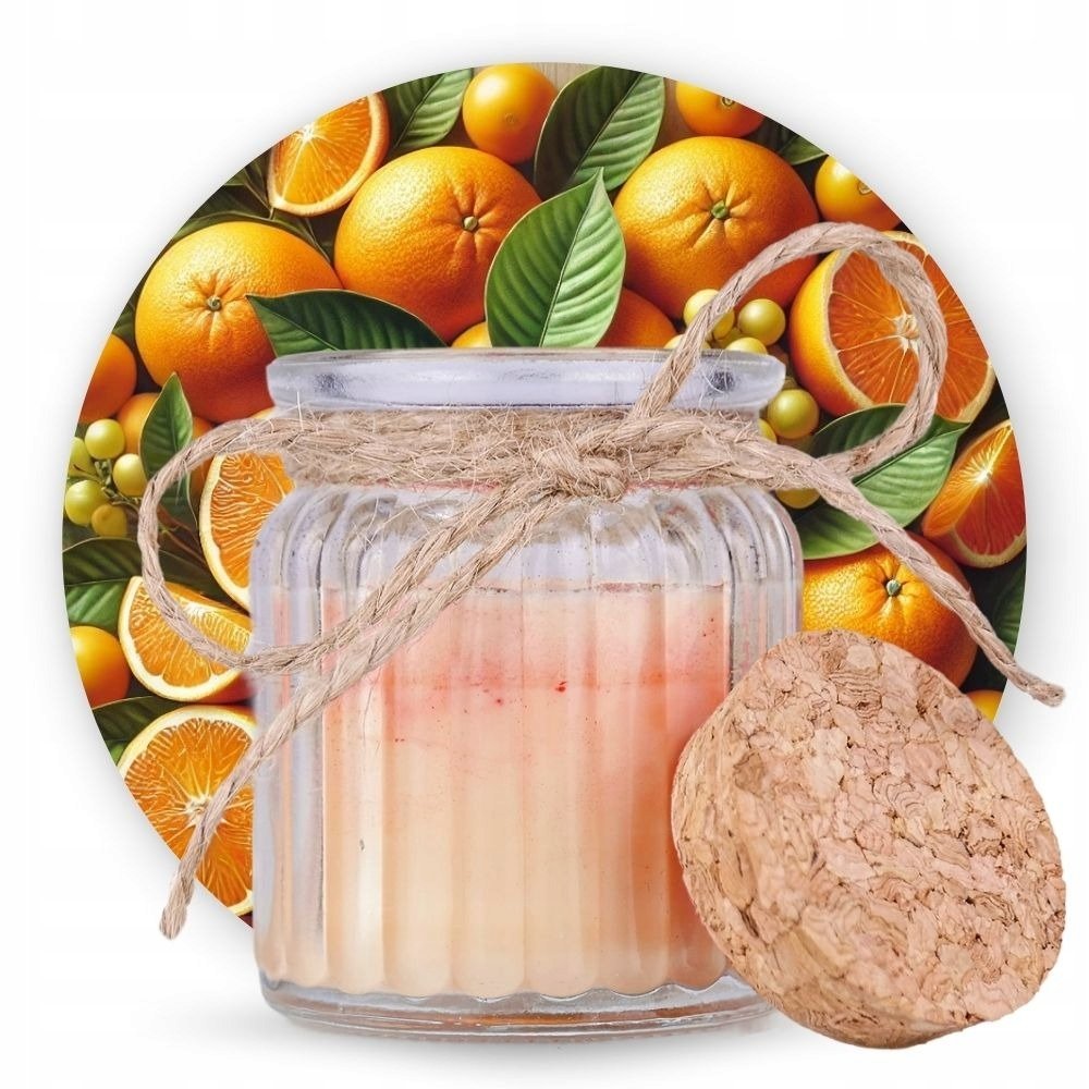 Naturalna Świeca Zapachowa - Świeczka z Pomarańczy Naturalny Aromat