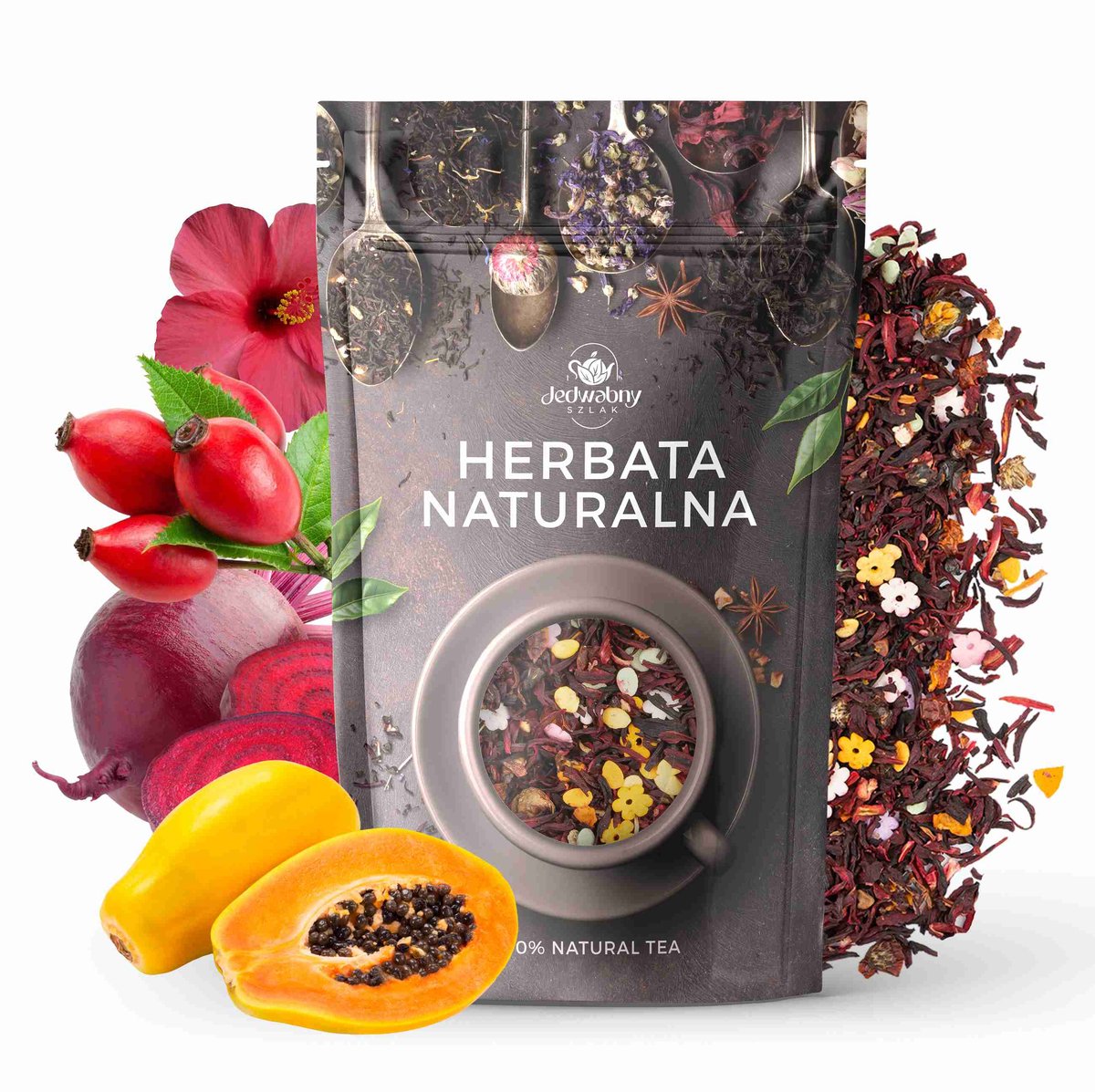 Herbata owocowa Świąteczny Mazurek 100g podziękowanie na PREZENT hibiskus